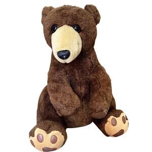 Vintage 1988 Plush Creations Brown Barney Stuffed Bear 15"